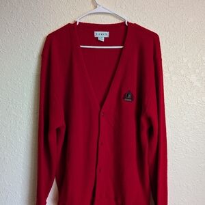 Izod Red Knit Cardigan
